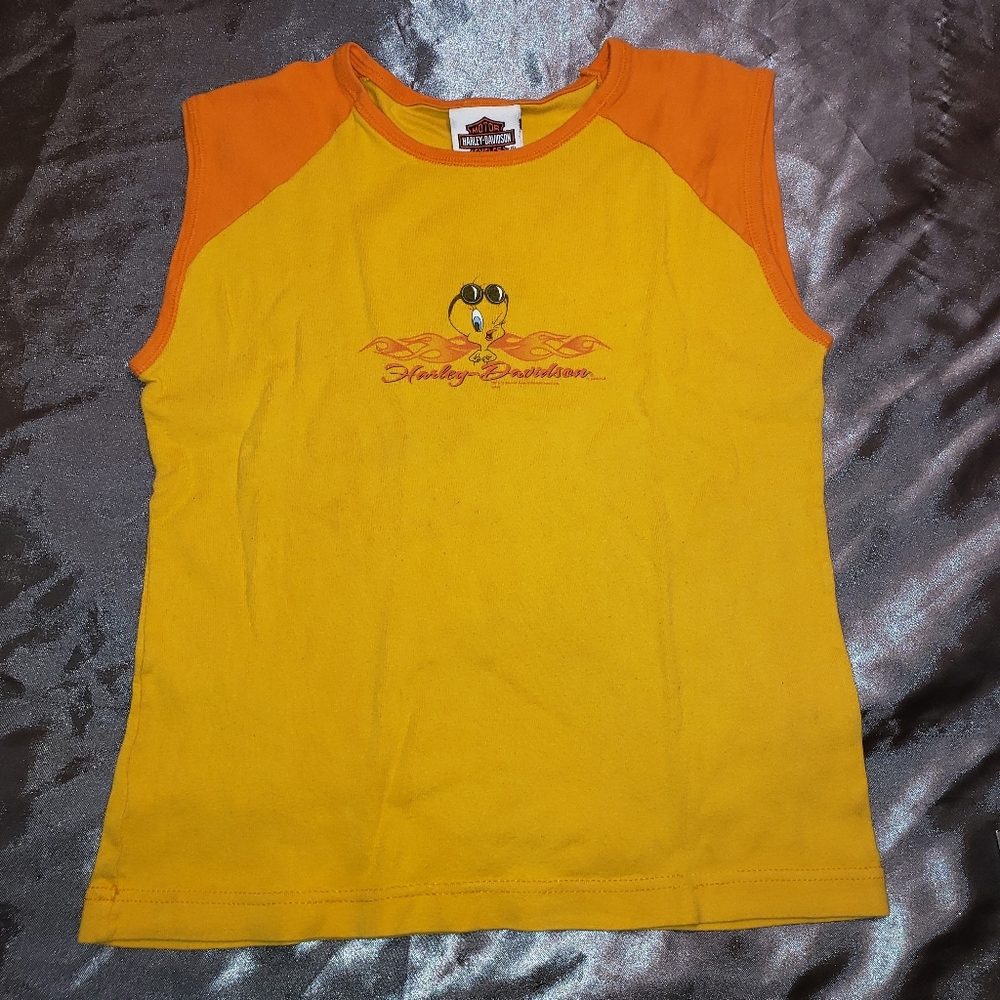 Tweety Bird & Harley-Davidson Retro Te